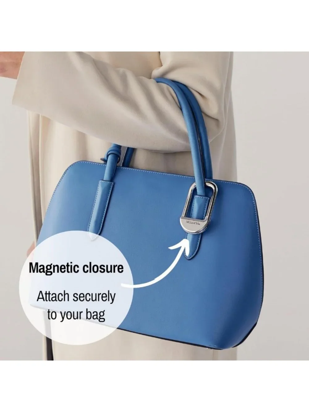 Portable Purse Hanger with Magnetic Closure - Holds 50 lbs, Stylish Table Hook